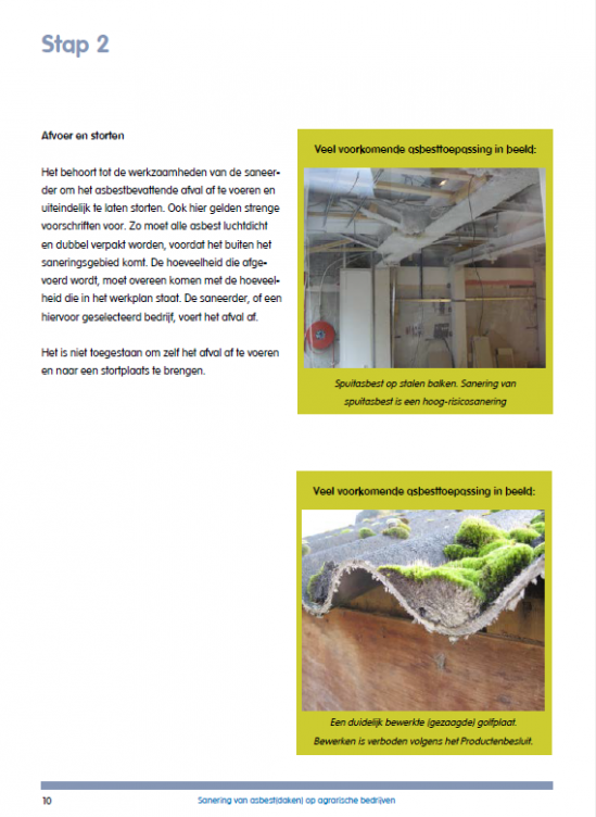Sanering van asbest(daken) op agrarische bedrijven